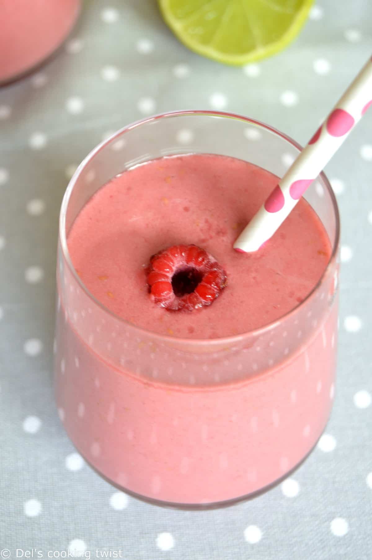 Raspberry & Coconut Milk Smoothie Del's cooking twist