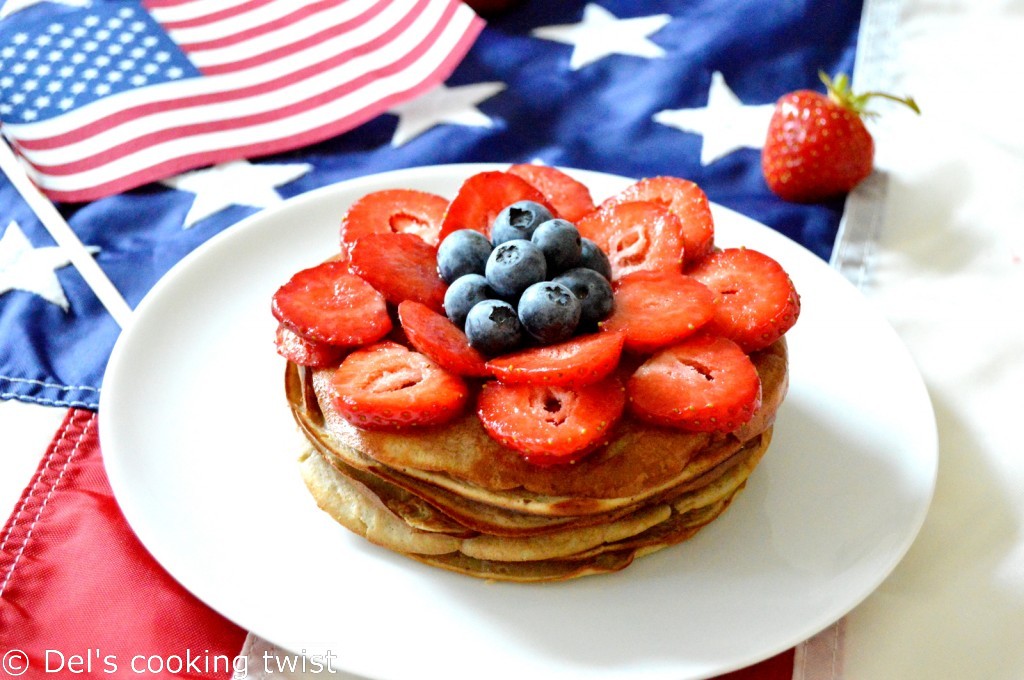 Healthy 3 ingredients firework pancakes