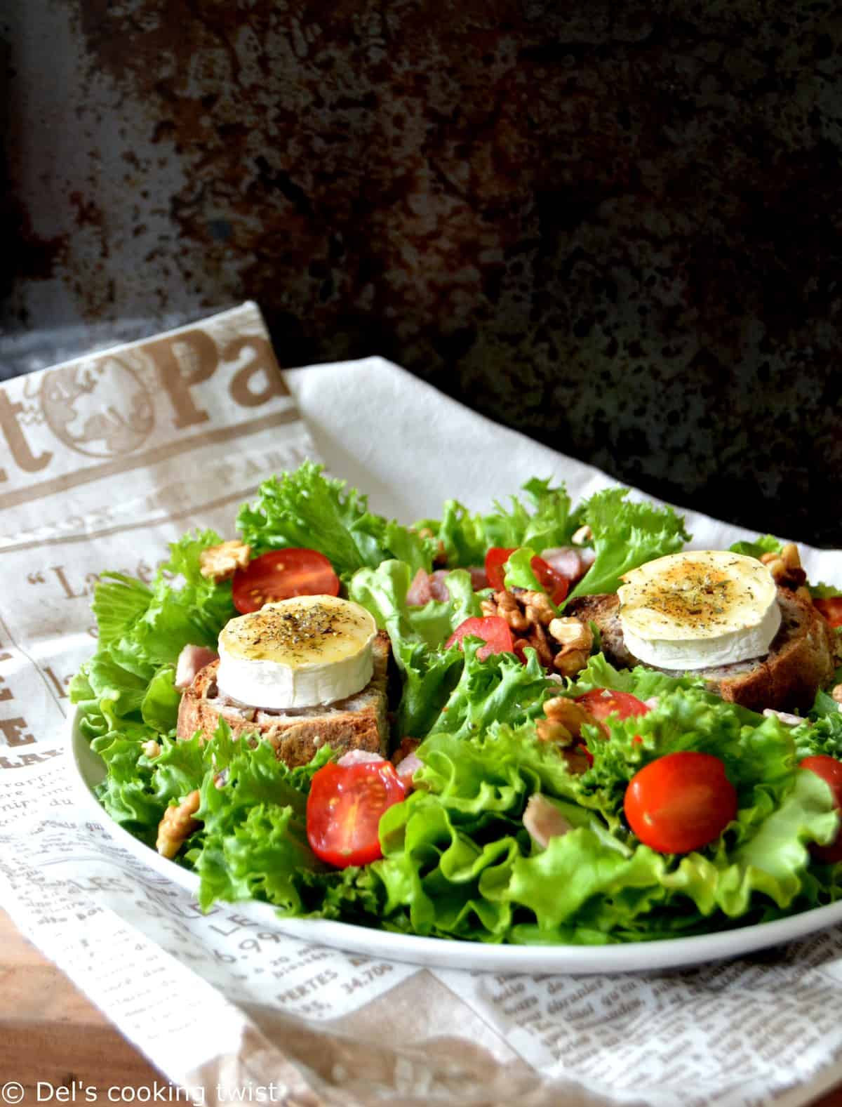 Salade de chèvre chaud et sa sauce épicée – Del&amp;#39;s cooking twist