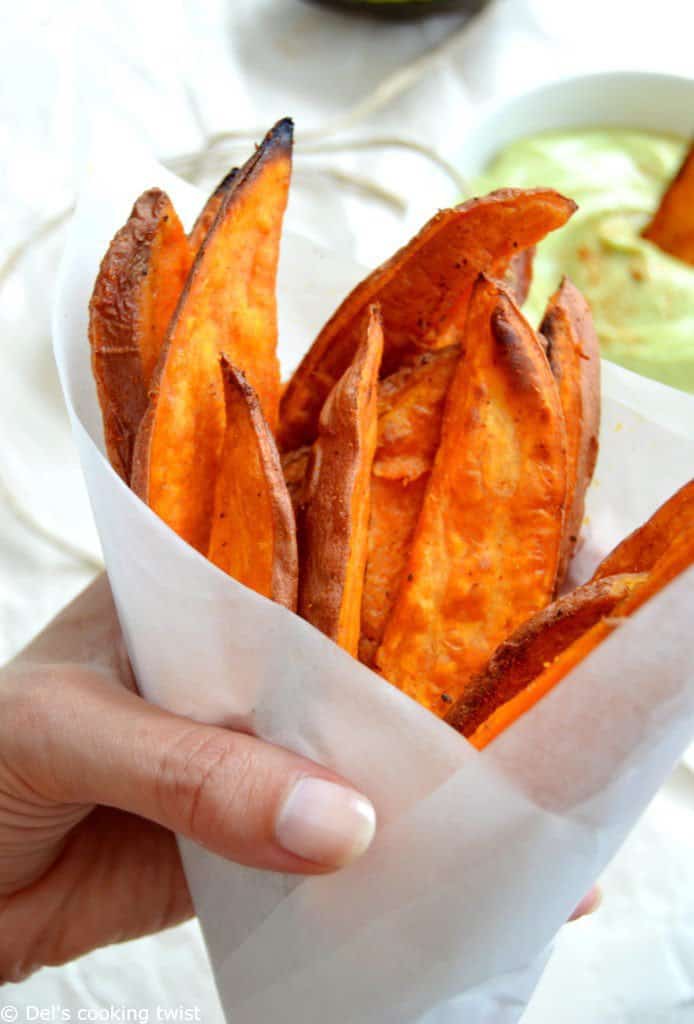 Healthy Sweet Potato Fries with Avocado Dip — Del's cooking twist
