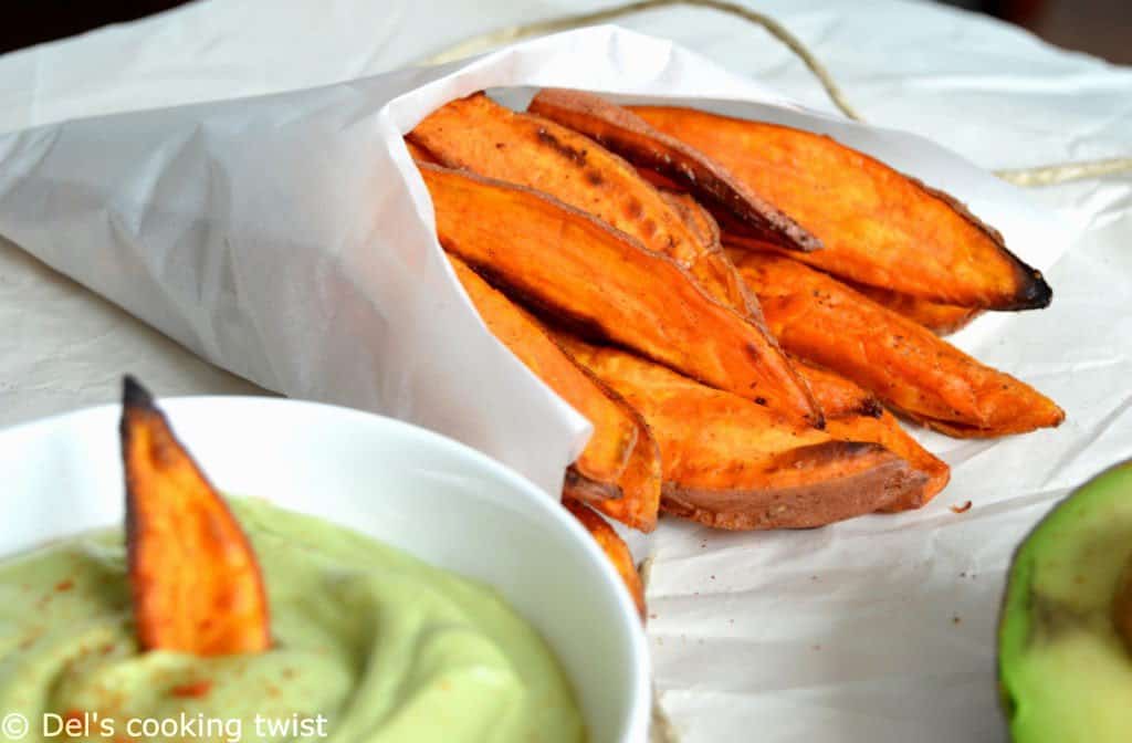 Healthy Sweet Potato Fries with Avocado Dip — Del's cooking twist