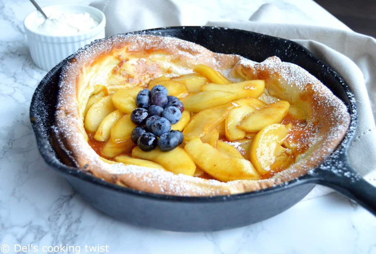 Apple Dutch Baby Pancake Del's cooking twist