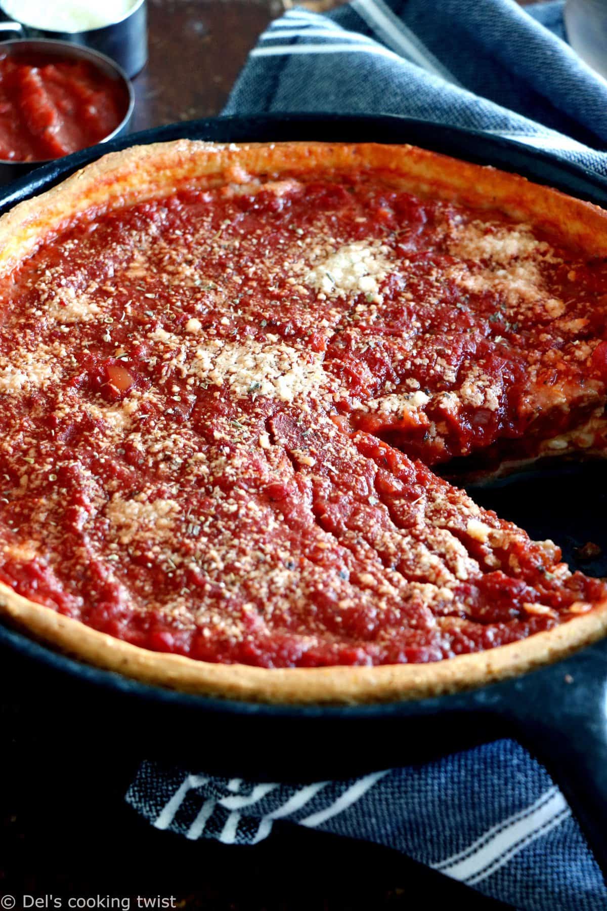 Chicago-Style Deep Dish Pizza — Del's cooking twist