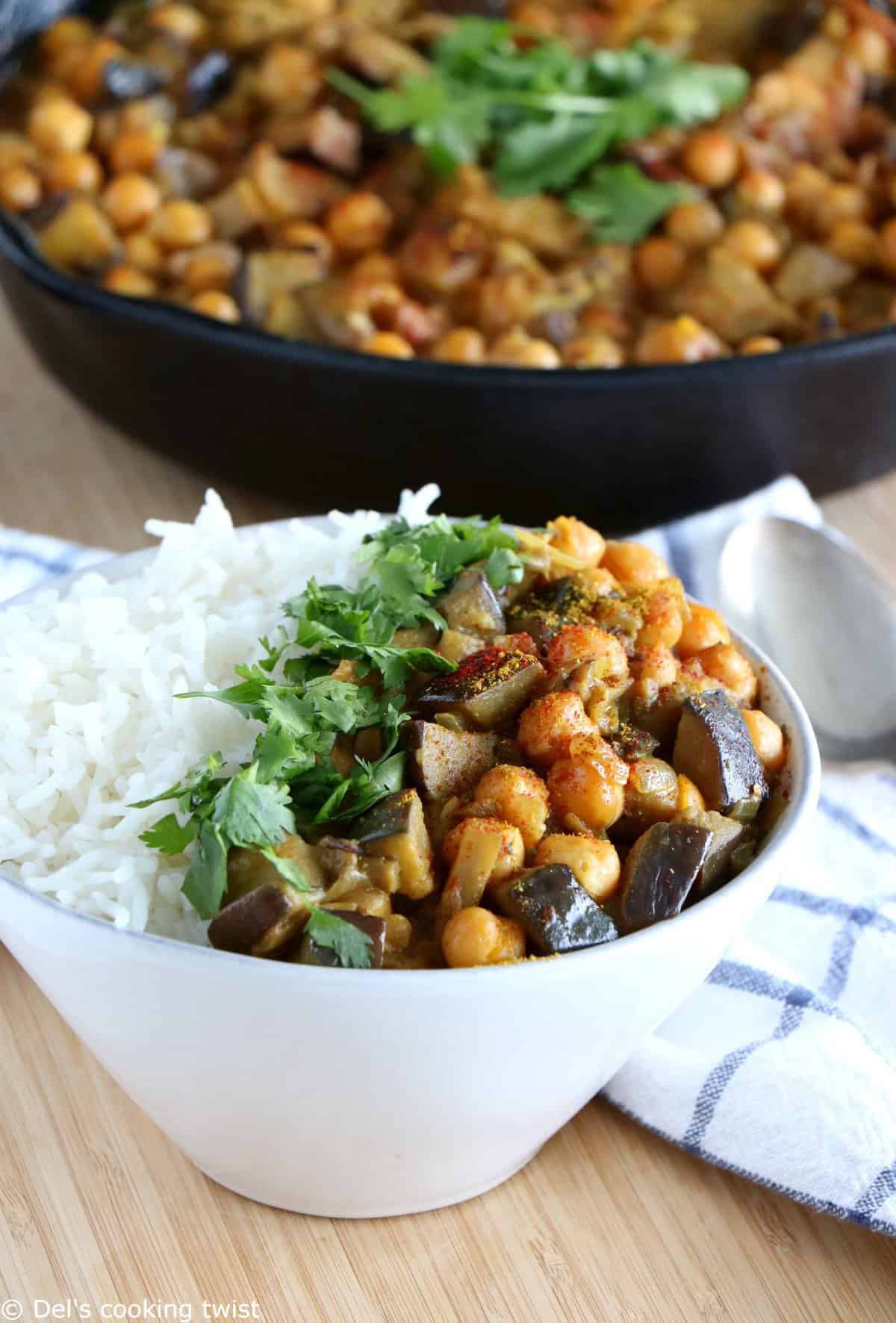 Easy Eggplant Chickpea Curry (Vegan, Gluten Free) — Del's cooking twist