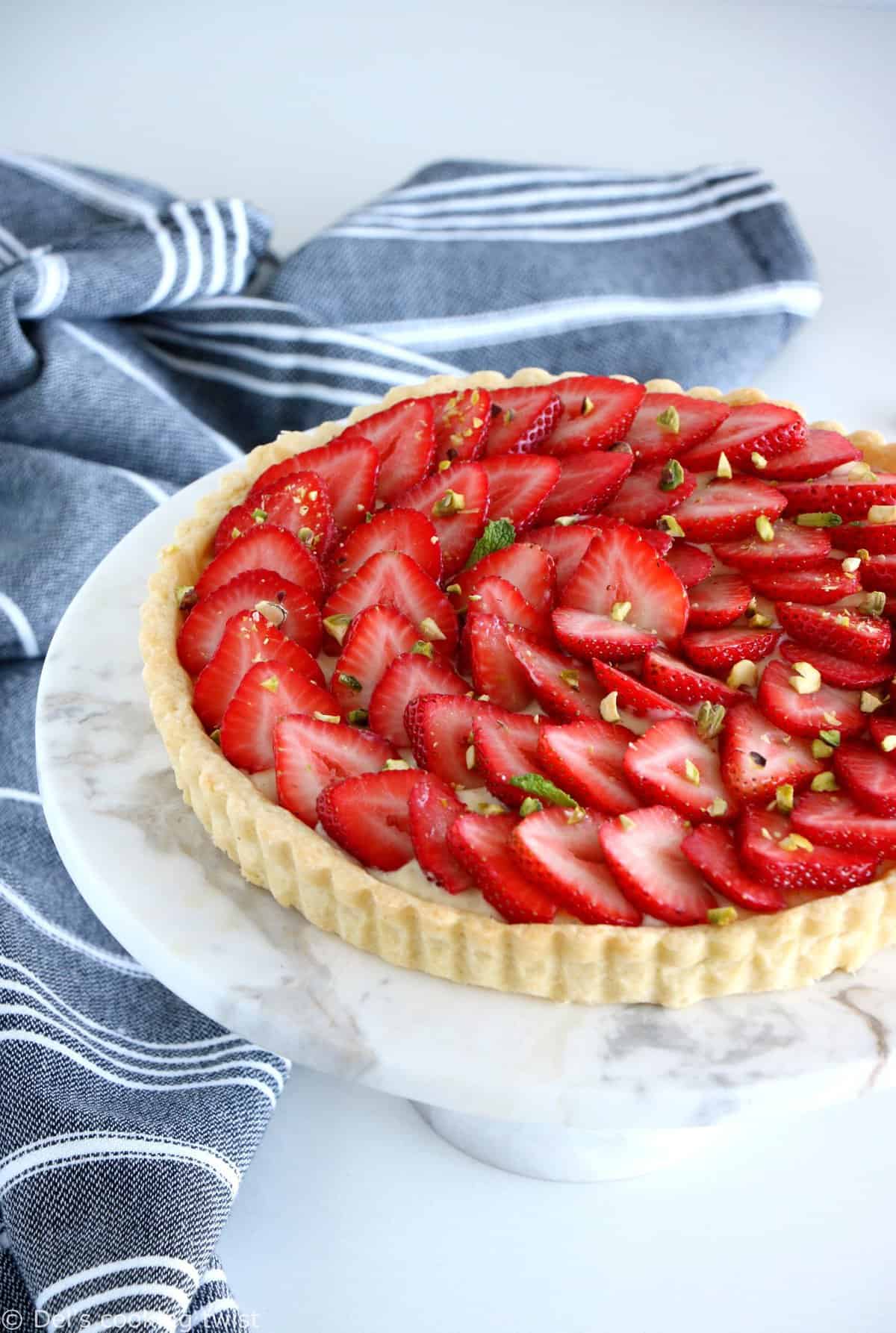 French Strawberry Tart with Pastry Cream