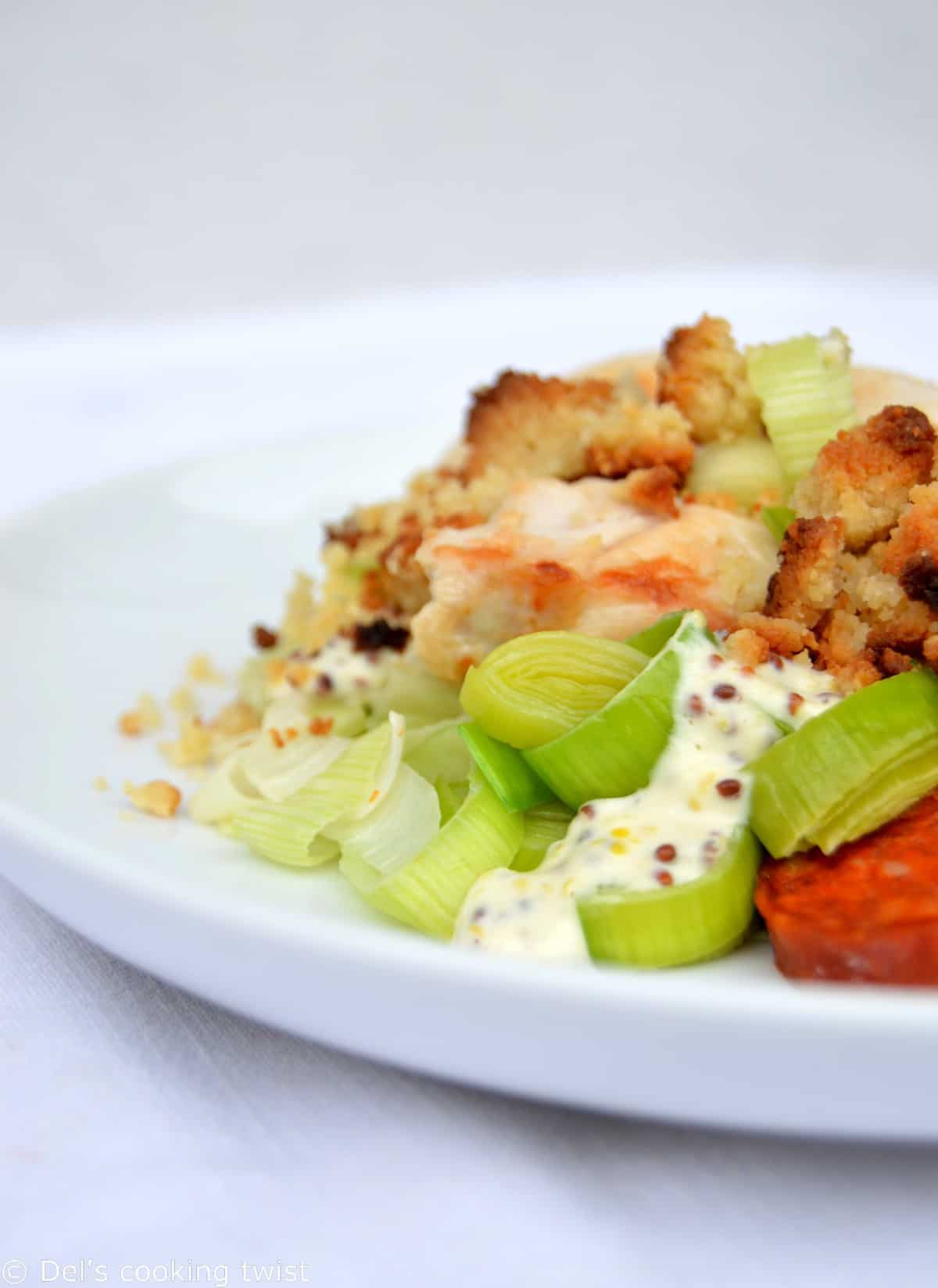 Leek and Whole Grain Mustard Chicken Pie Crumble — Del's cooking twist