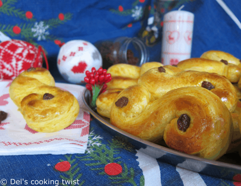 Swedish Christmas Saffron Buns (Lussekatter) — Del's cooking twist