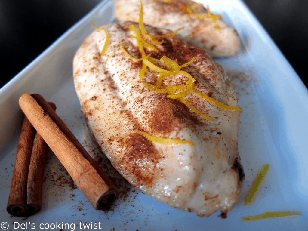 Lemon & cinnamon marinated chicken breasts