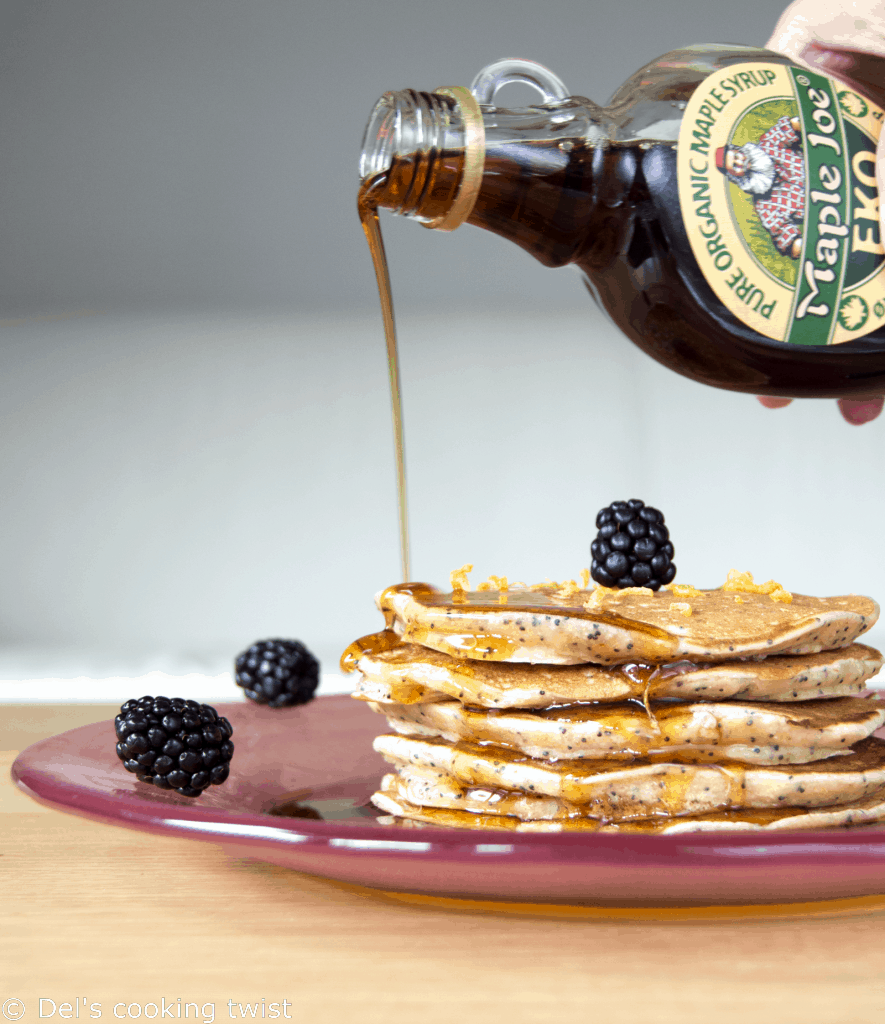 Lemon poppy seed yogurt pancakes