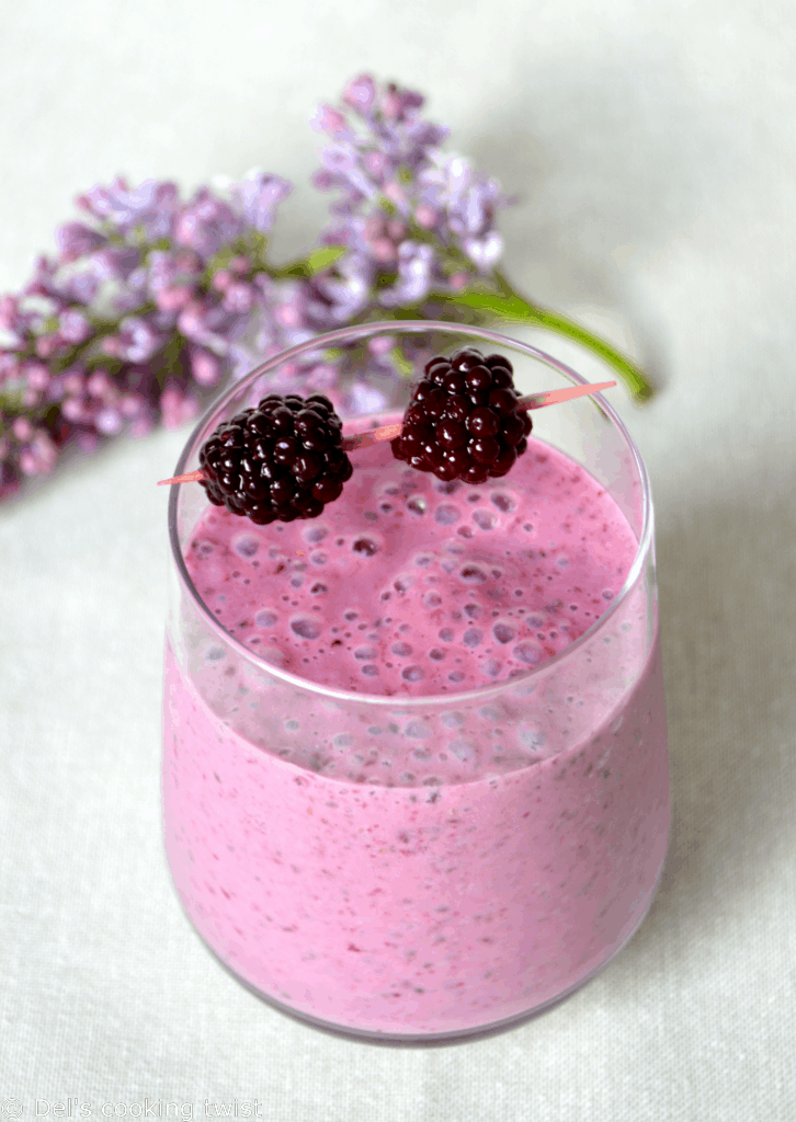 Smoothie aux mûres et graines de chia