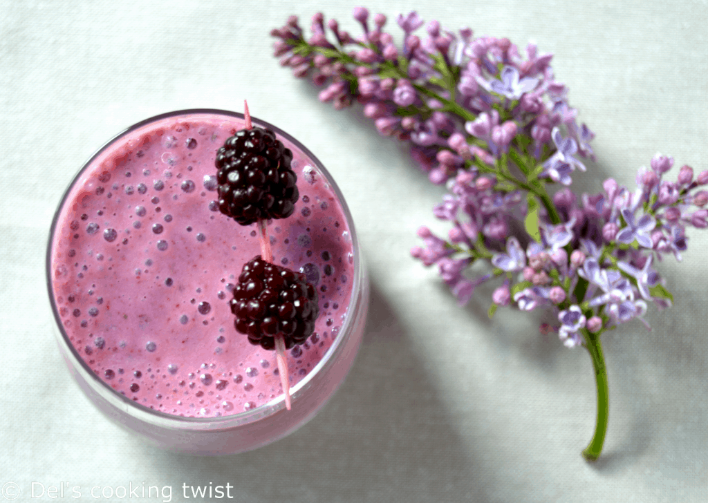 Smoothie aux mûres et graines de chia