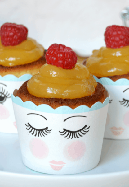 lemon Curd Raspberry Cupcakes