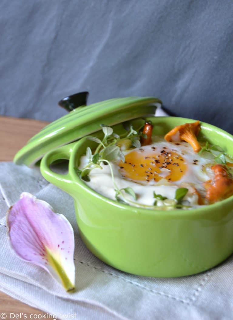 Baked Eggs with Chanterelles & Thyme Del's cooking twist