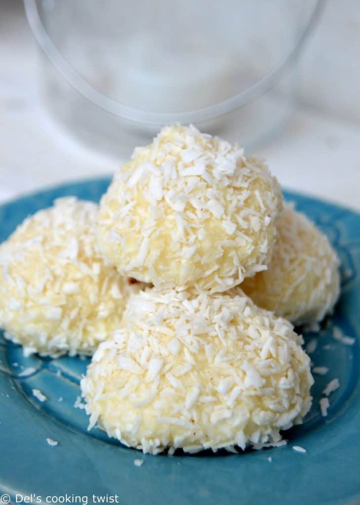 no-bake coconut snowballs