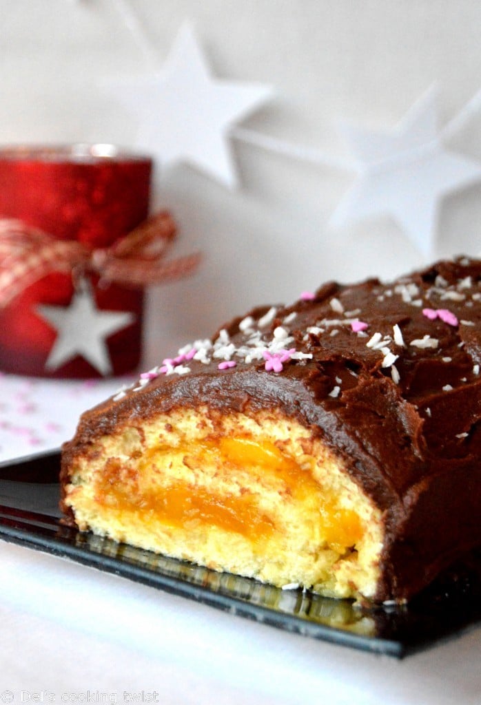 Buche de noel chocolat mangue