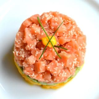 Salmon Tartare with Avocado and Mango