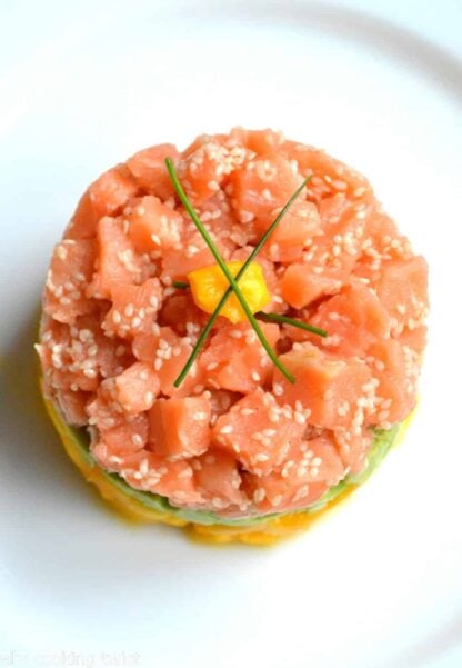 Salmon Tartare with Avocado and Mango