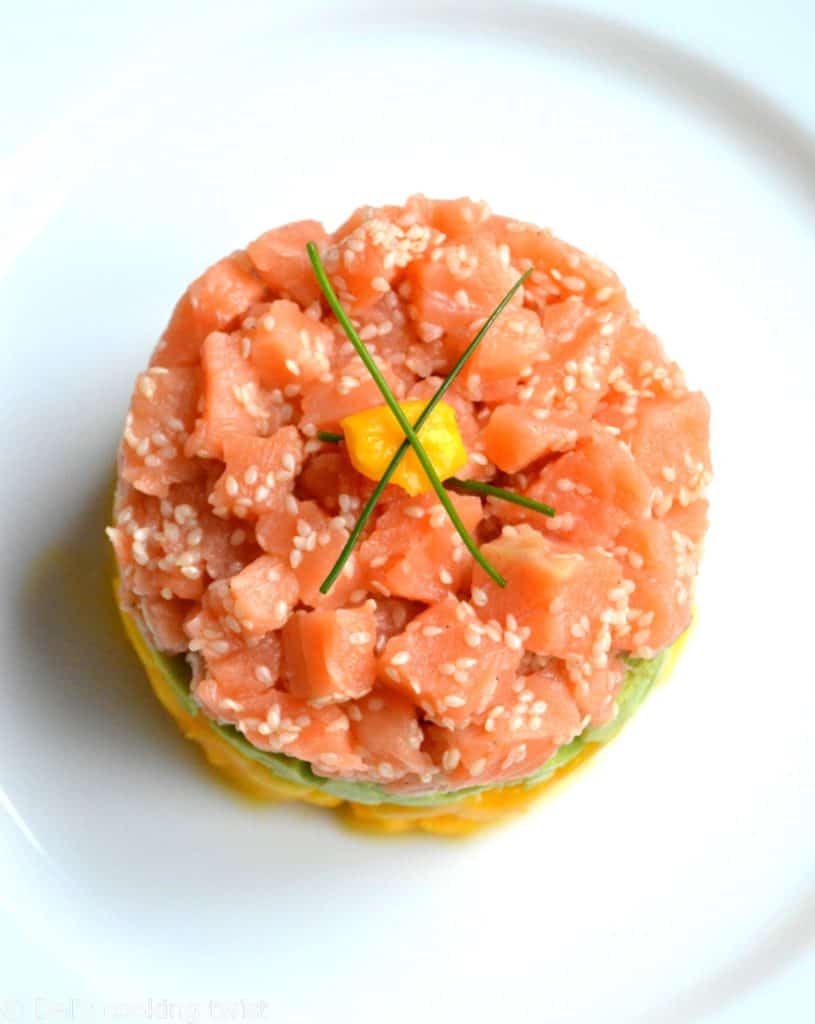 Salmon Tartare with Avocado and Mango