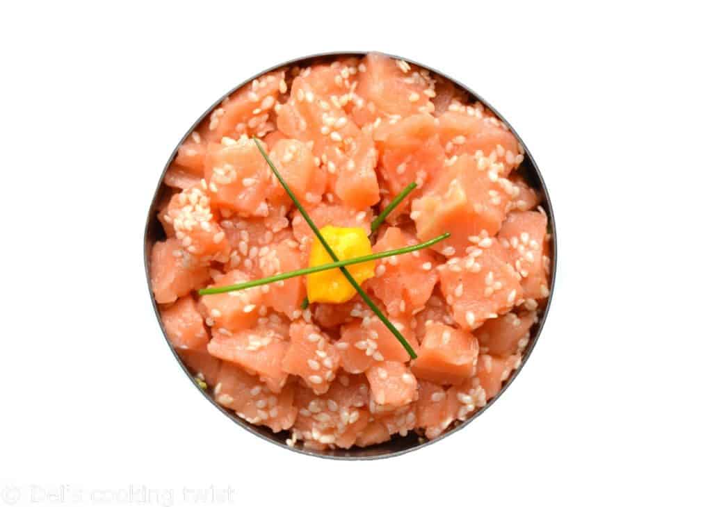 Salmon Tartare with Avocado and Mango