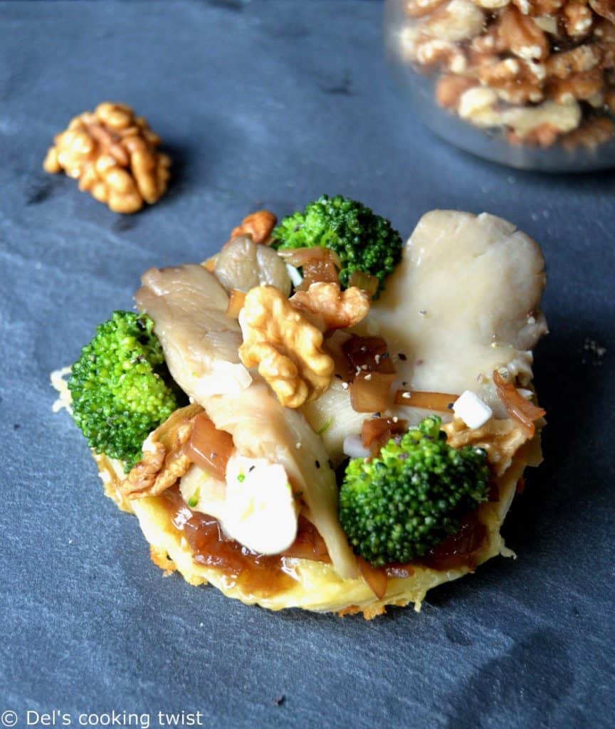 Saint Marcelin Tartlets with a Walnut Vinaigrette