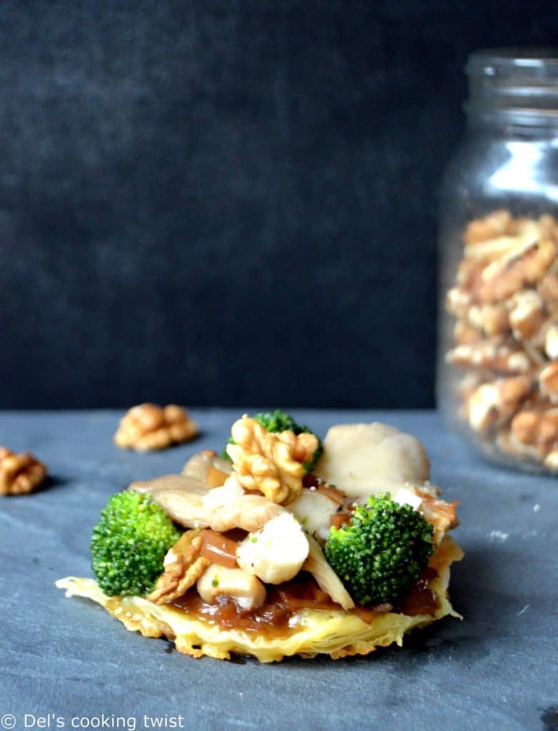 Saint Marcelin Tartlets with a Walnut Vinaigrette