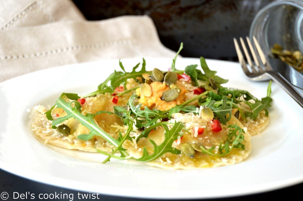 Sweet Potato and Goat Cheese Ravioli