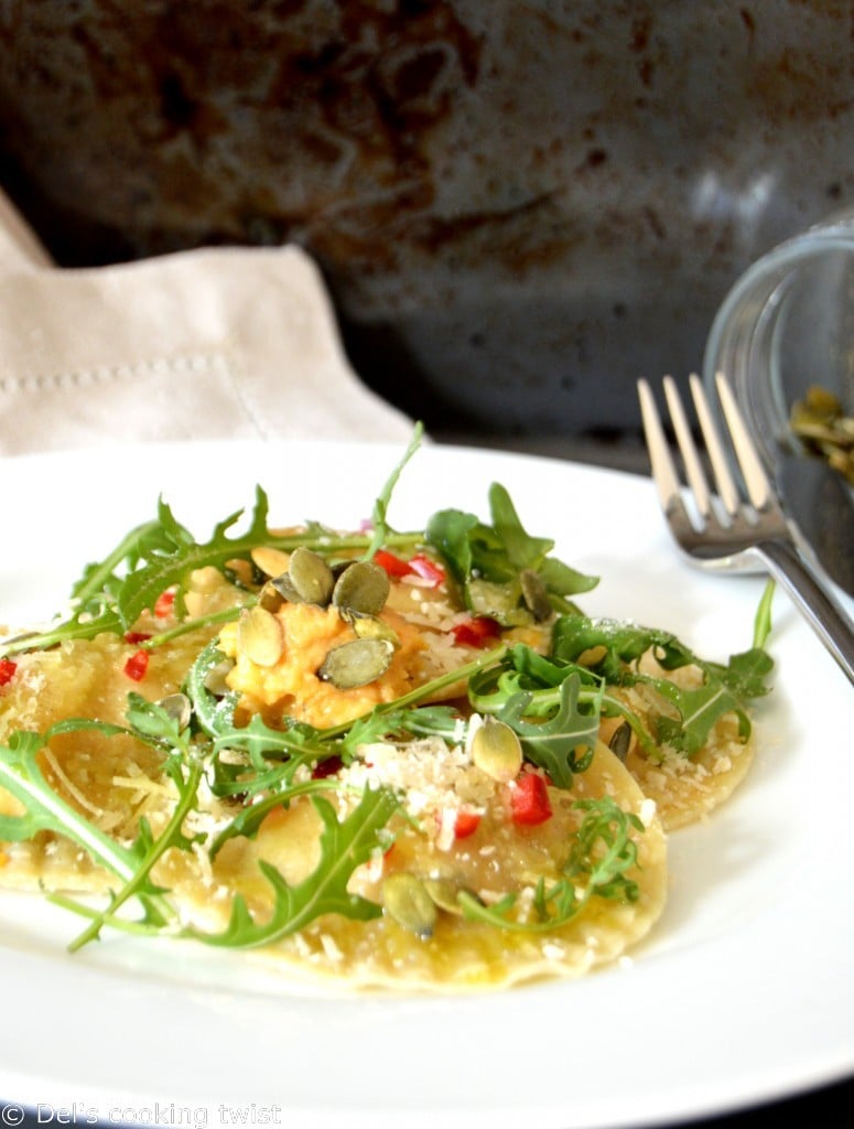 Sweet Potato and Goat Cheese Ravioli