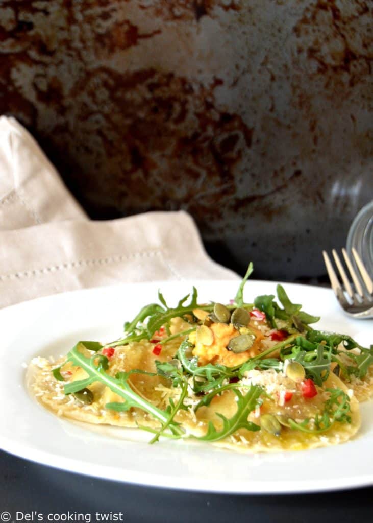 Sweet Potato and Goat Cheese Ravioli