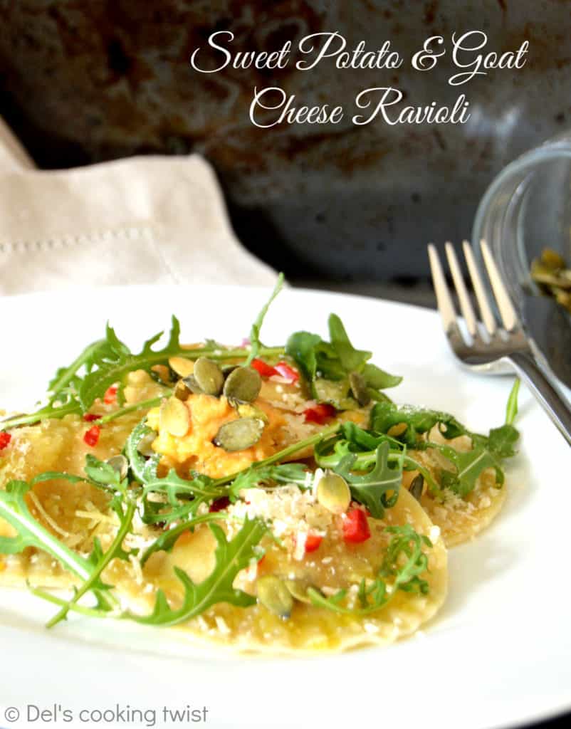 Sweet Potato and Goat Cheese Ravioli