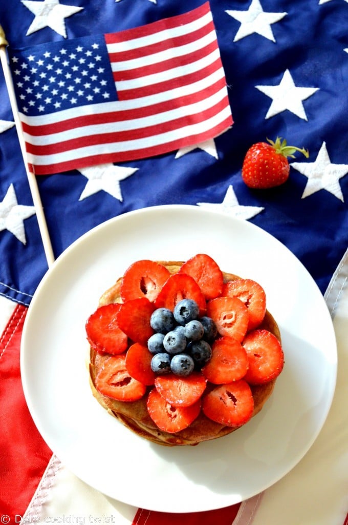 Healthy 3 ingredients firework pancakes