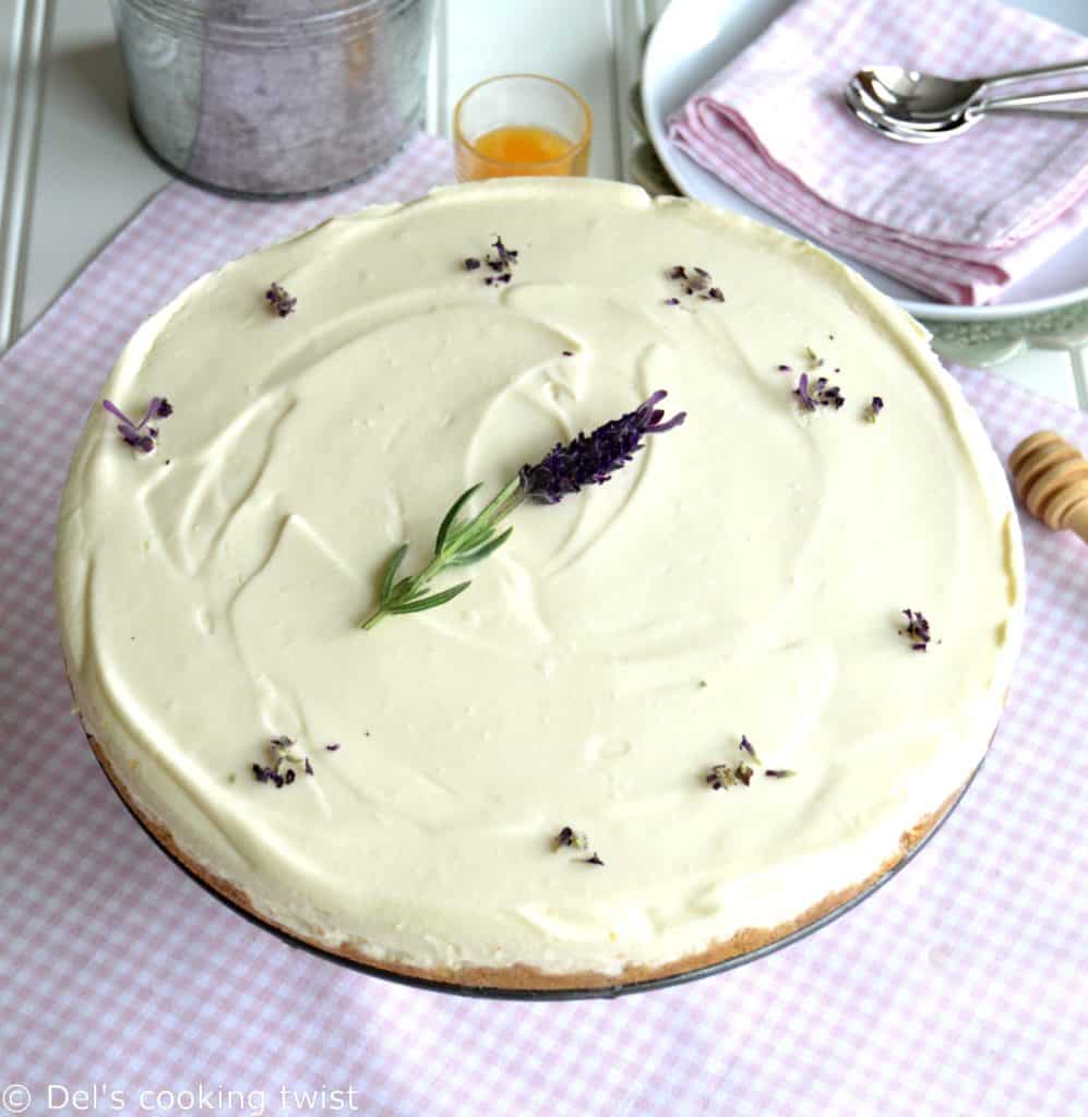 Honey lavender cheesecake