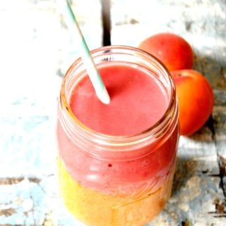 Sunrise apricot strawberry smoothie