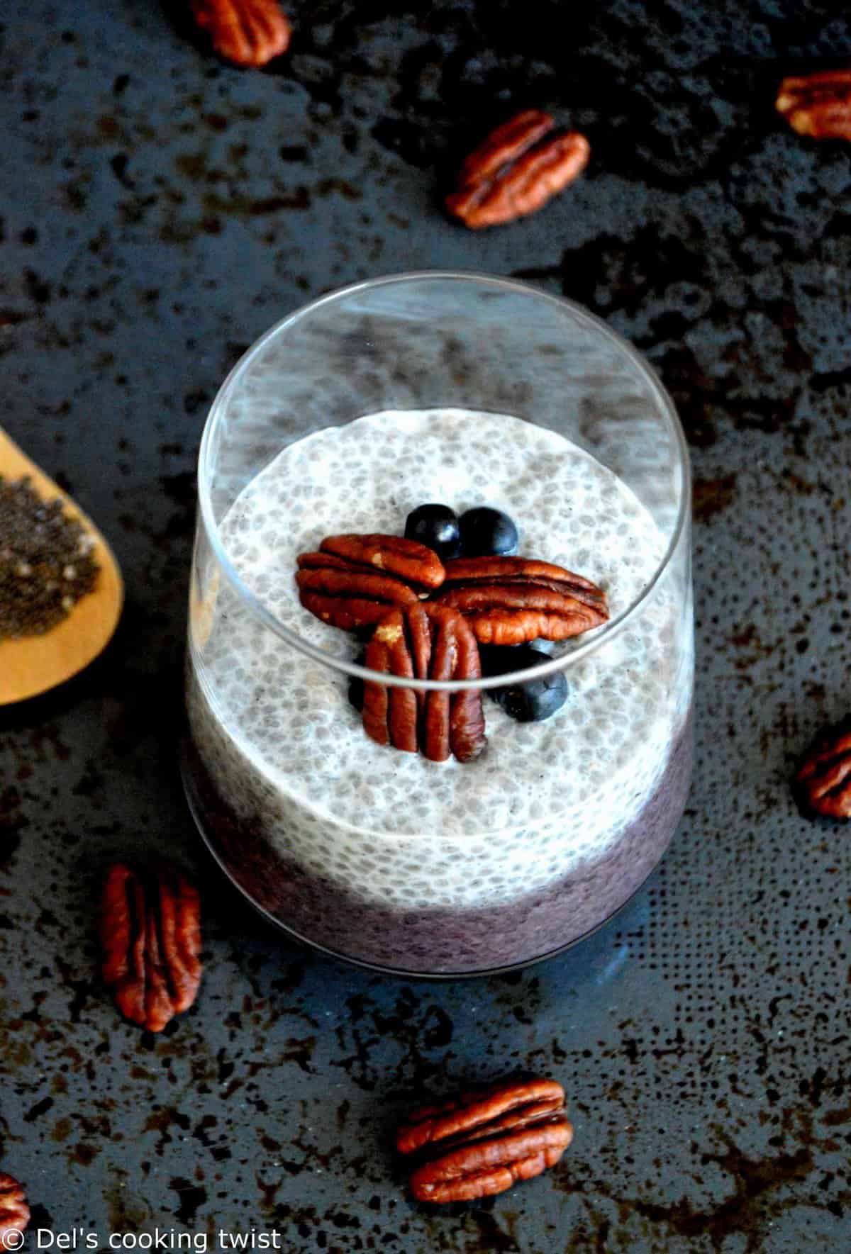 Acai Pecan Chia Pudding Del's cooking twist