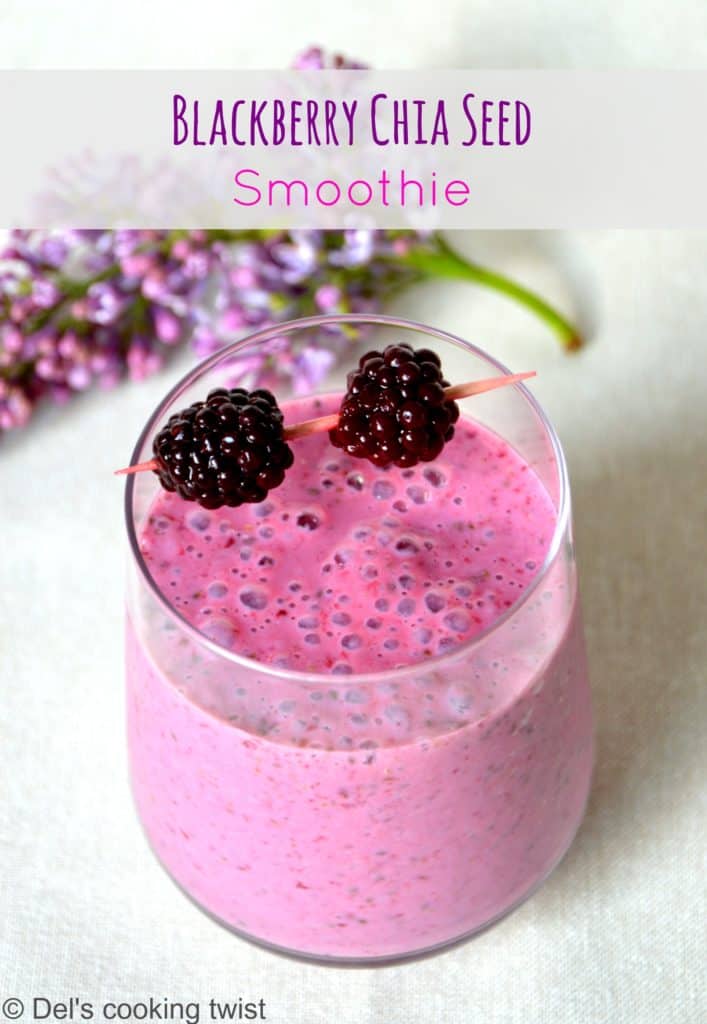 Blackberry smoothie with chia seeds
