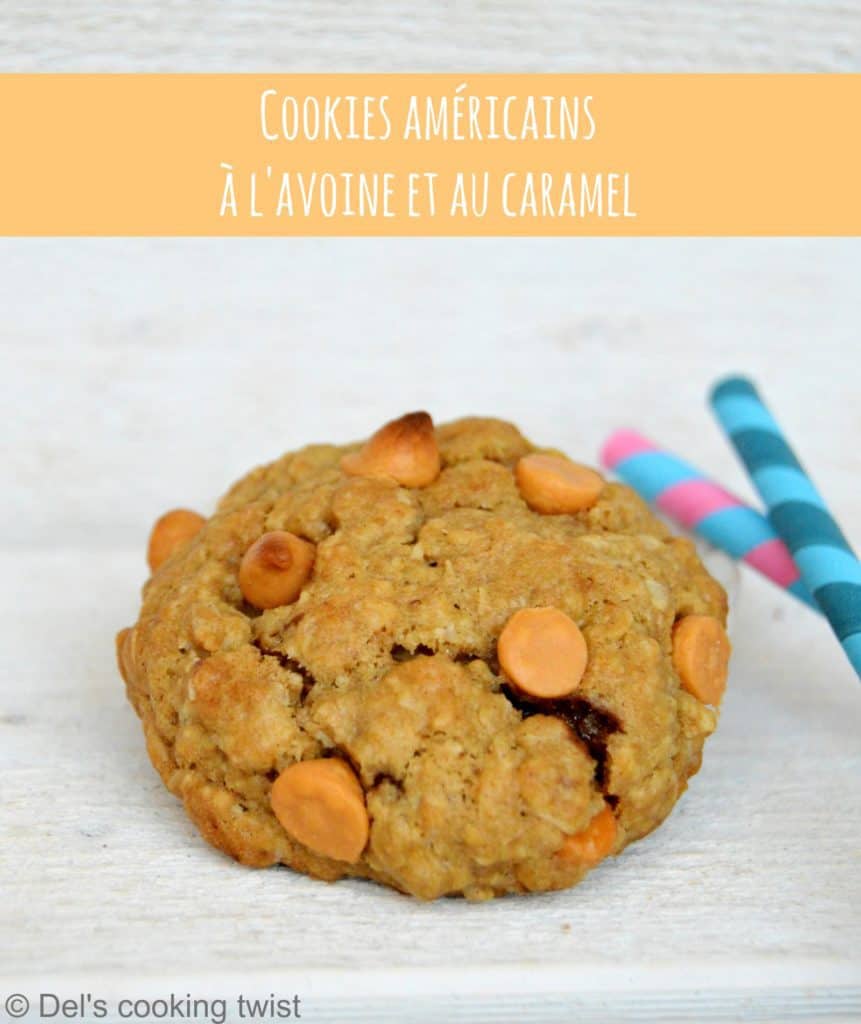 Cookies américains à l'avoine et au caramel