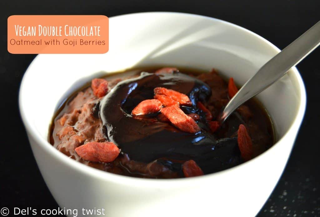 Vegan double chocolate oatmeal