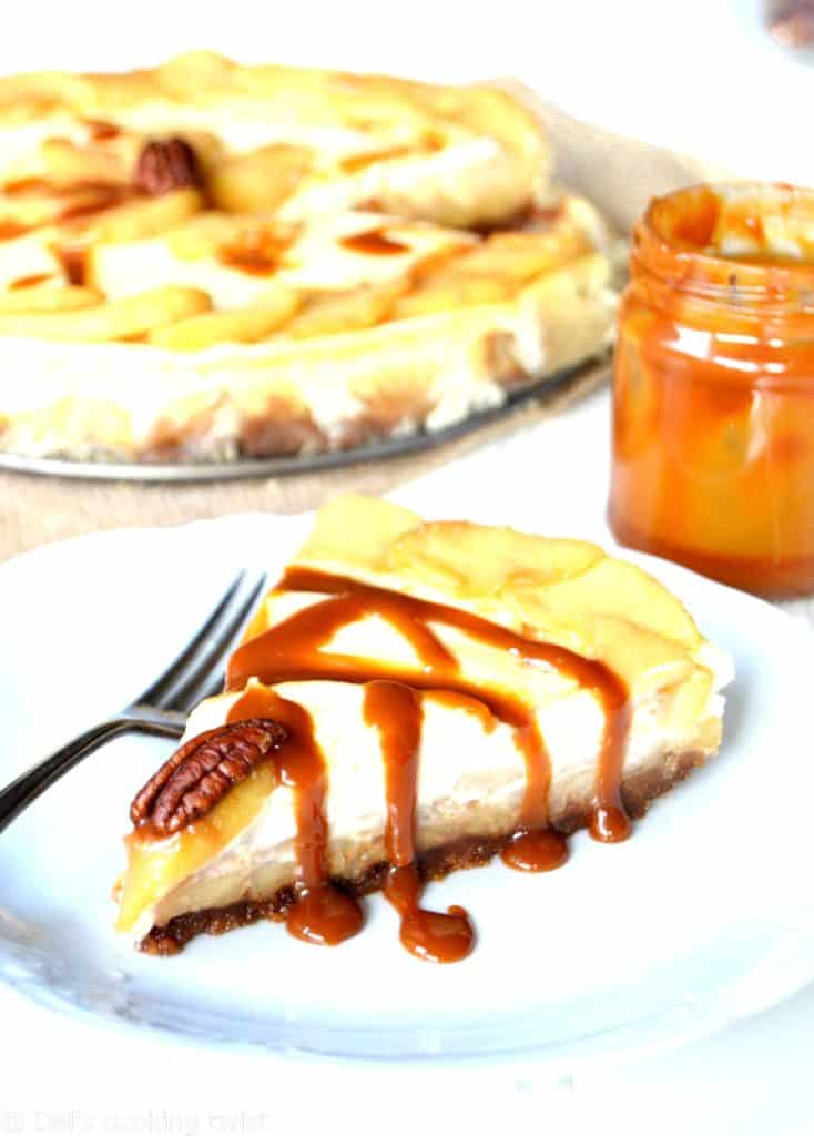 Salted Caramel Apple Cheesecake