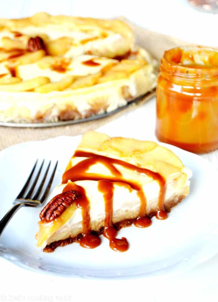 Salted Caramel Apple Cheesecake