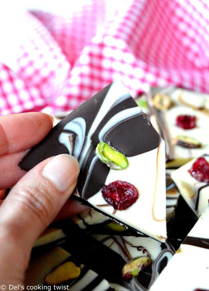 Cranberry Pistachio Chocolate Bark