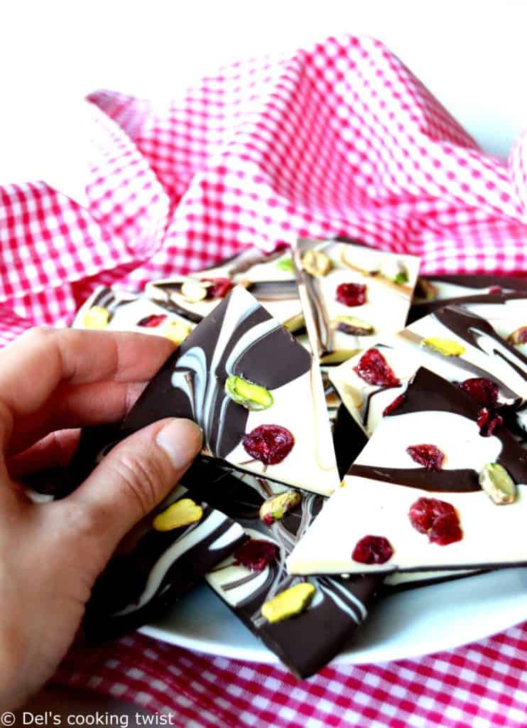 Cranberry Pistachio Chocolate Bark