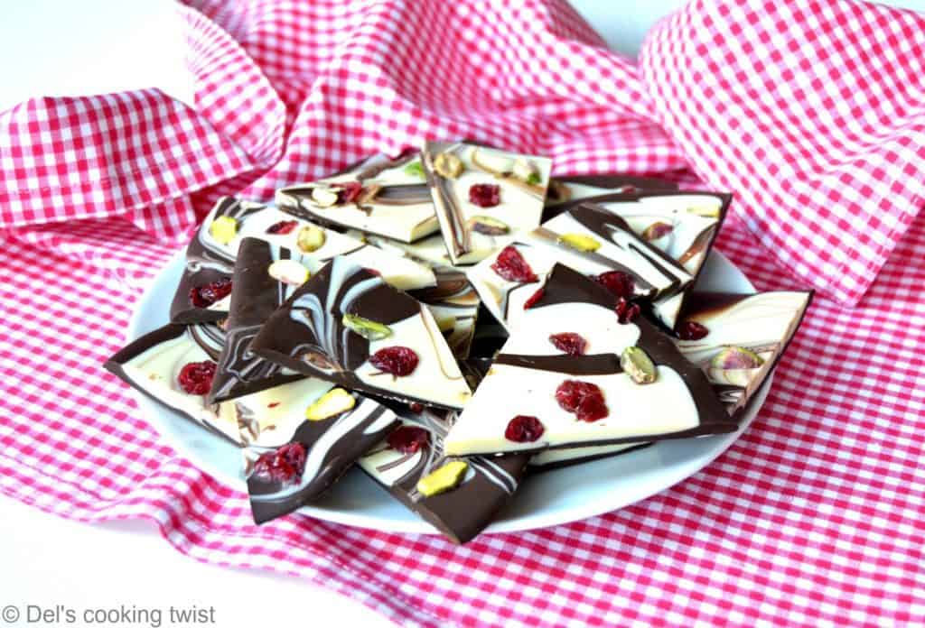 Cranberry Pistachio Chocolate Bark