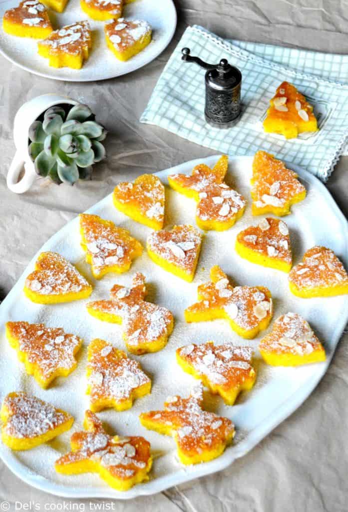 Moist mini orange and saffron cakes