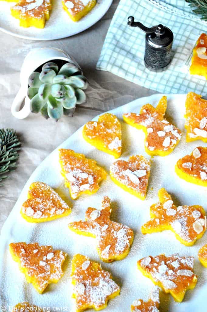 Moist mini orange and saffron cakes