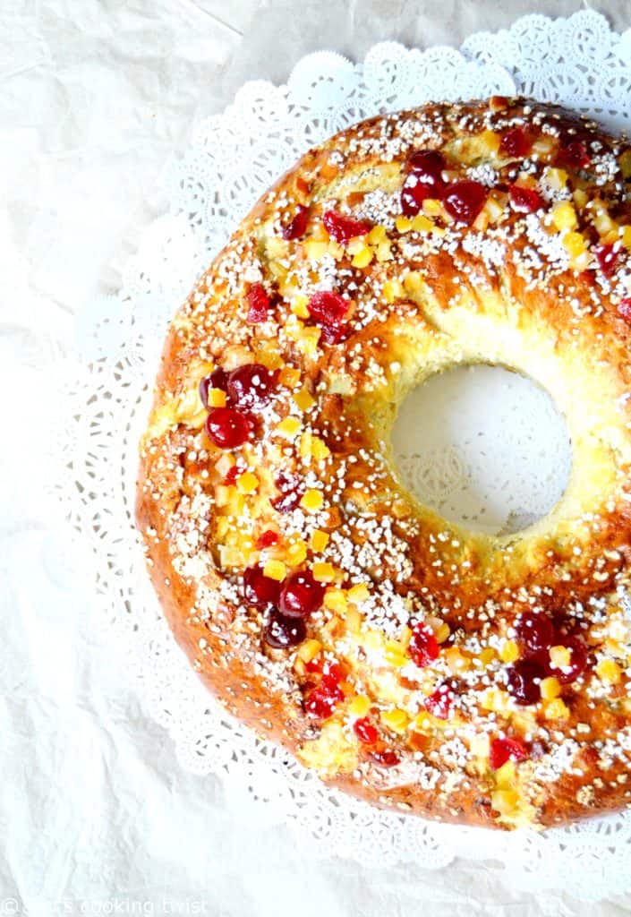 Couronne des rois briochée aux fruits confits - Del's cooking twist