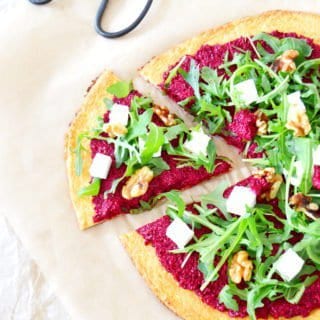 Veggie Beet Pizza with Cauliflower Crust