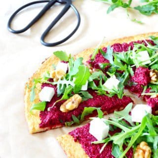 Veggie Beet Pizza with Cauliflower Crust