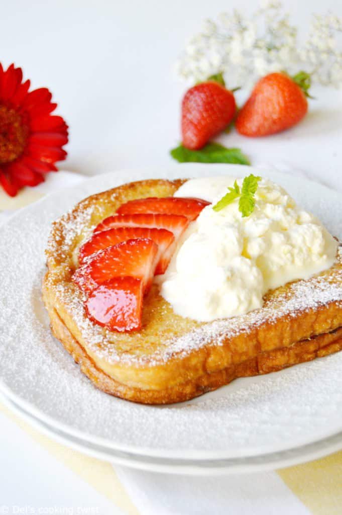 Pain perdu aux fraises