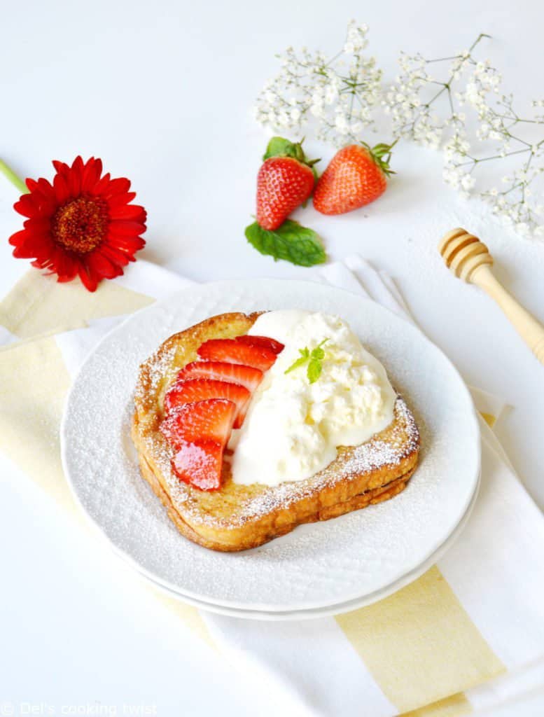 Pain perdu aux fraises