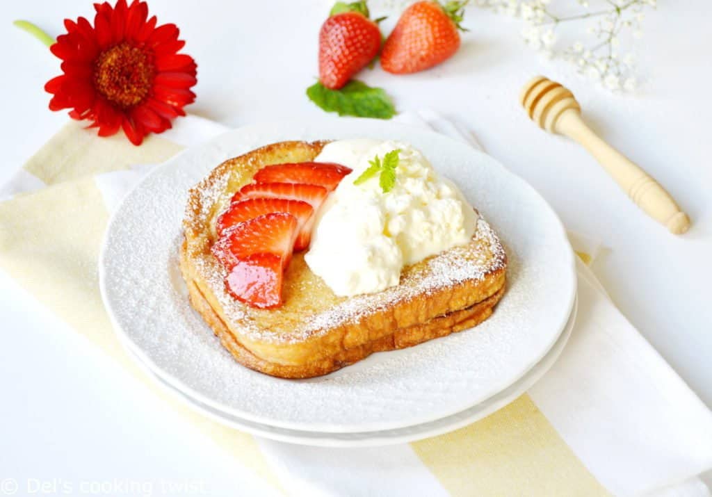 Pain perdu aux fraises