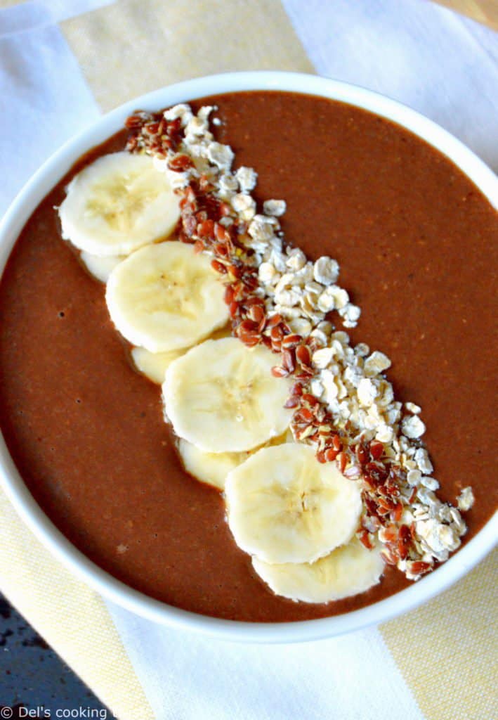 Smoothie bowl vegan à la caroube